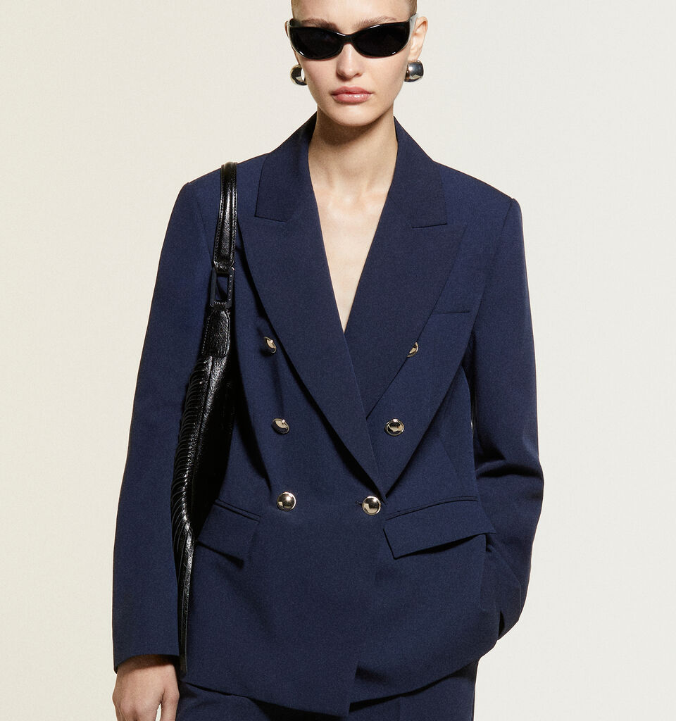 Μπλέιζερ μπλε σκούρο με κουμπιά gold - μπλέιζερ γυναικεία - Σκουρο Μπλε | Sisley image number 7